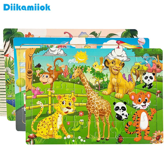 30 Pieces Wooden Jigsaw Puzzle for kids